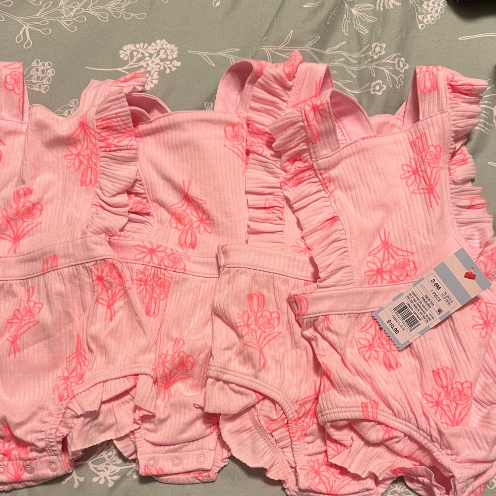 Cat & Jack Pink Ruffle Romper